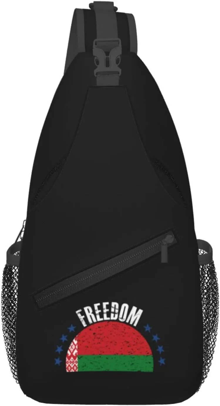 The Belarus Flag And Freedom Crossbody Bags For Women Men Chest Backpack Gym Shoulder Bag Travel Outdoor Sports Casual Crossbody Bags