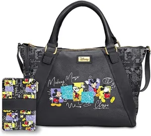 The Bradford Exchange Disney Mickey Mouse Faux Leather Tote Bag And Accessory