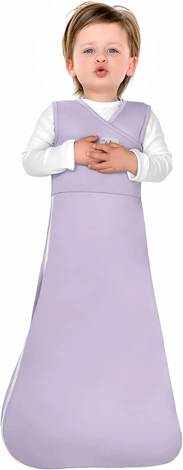 The Ollie World Alphie Sleep Pouch, Made from Custom Patented Moisture-Wicking Fabric, 2-Way Zipper, Sleep Sack, Wearable Blanket, Swaddle Transition, (Lavender, Owl (12-25 lbs))
