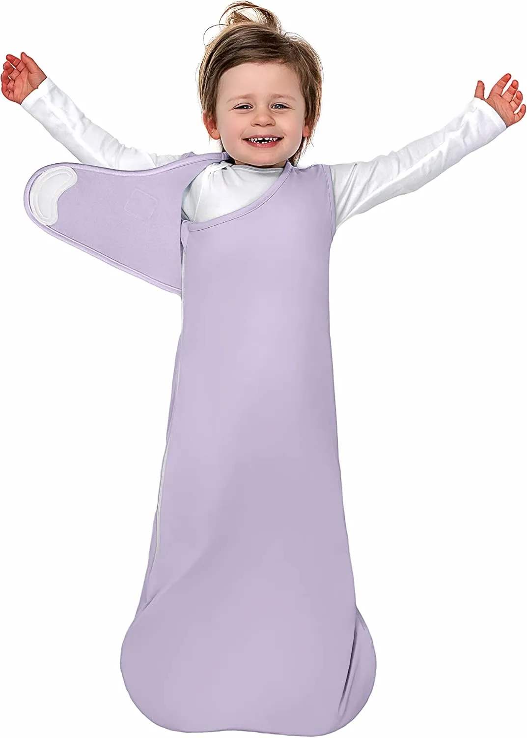 The Ollie World Alphie Sleep Pouch, Made from Custom Patented Moisture-Wicking Fabric, 2-Way Zipper, Sleep Sack, Wearable Blanket, Swaddle Transition, (Lavender, Owl (12-25 lbs))