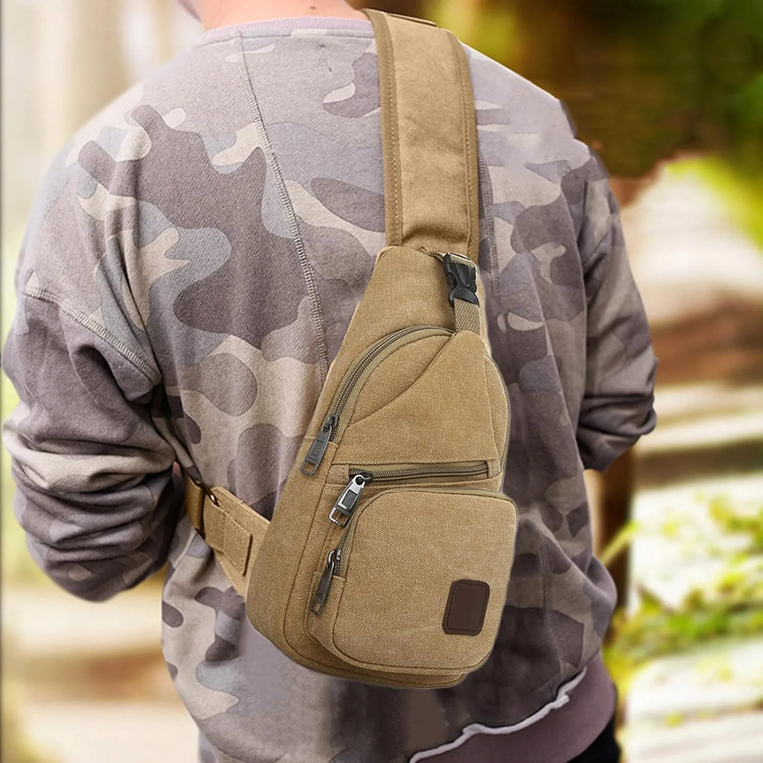 Thickened Outdoor Canvas Crossbody Bags for Women, New Multipurpose Portable Shoulder Bag Chest Bag for Travel Hiking