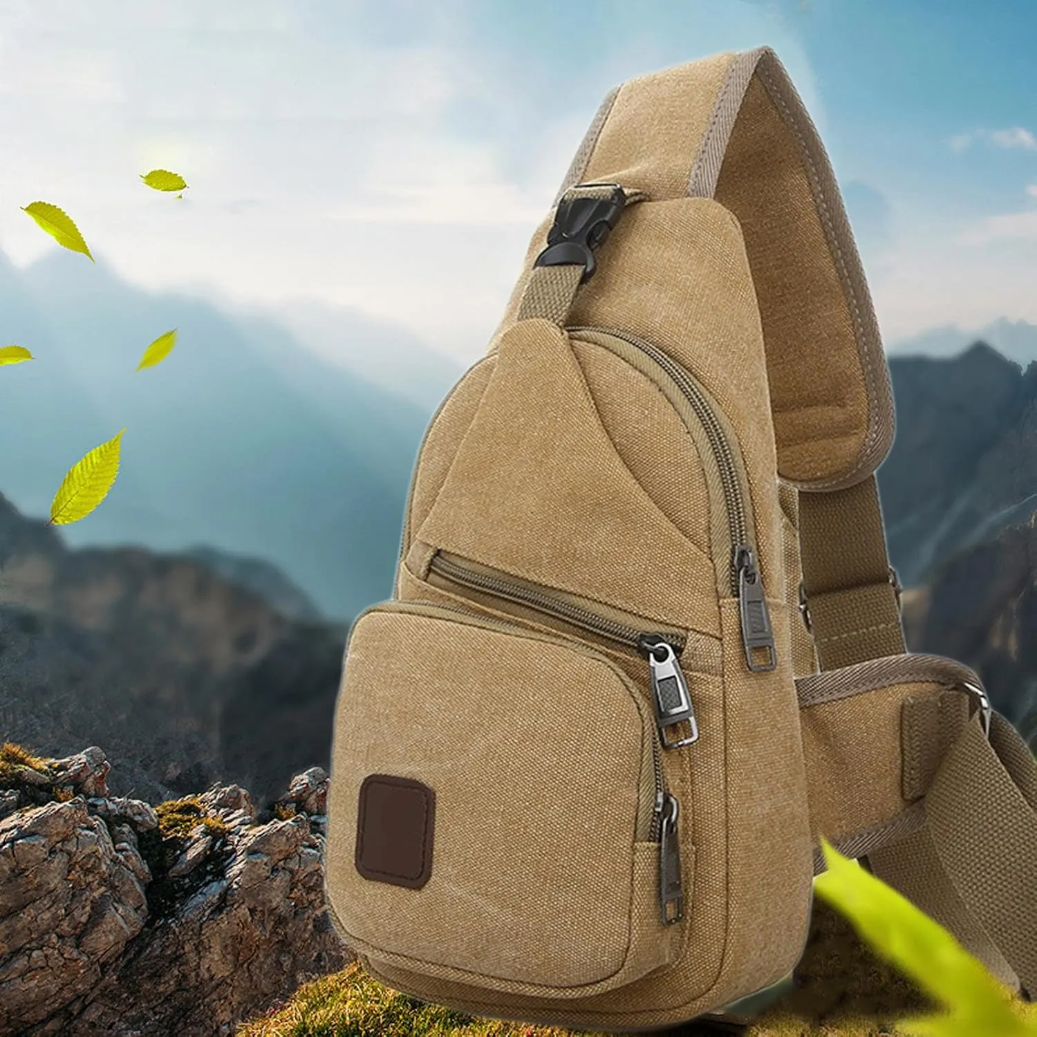 Thickened Outdoor Canvas Crossbody Bags for Women, New Multipurpose Portable Shoulder Bag Chest Bag for Travel Hiking