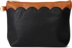 Thirty-One Gifts Tapered Pouch, Zippered Pouch for Purse, Travel Bag, or House Organization, Black Smooth Pebble