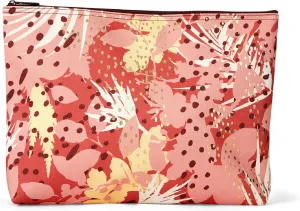 THIRTY-ONE Gifts Zipper Pouch Large Zippered Pouch for Purse Travel Bag or Home Organization Painted Floral, Desert Palms