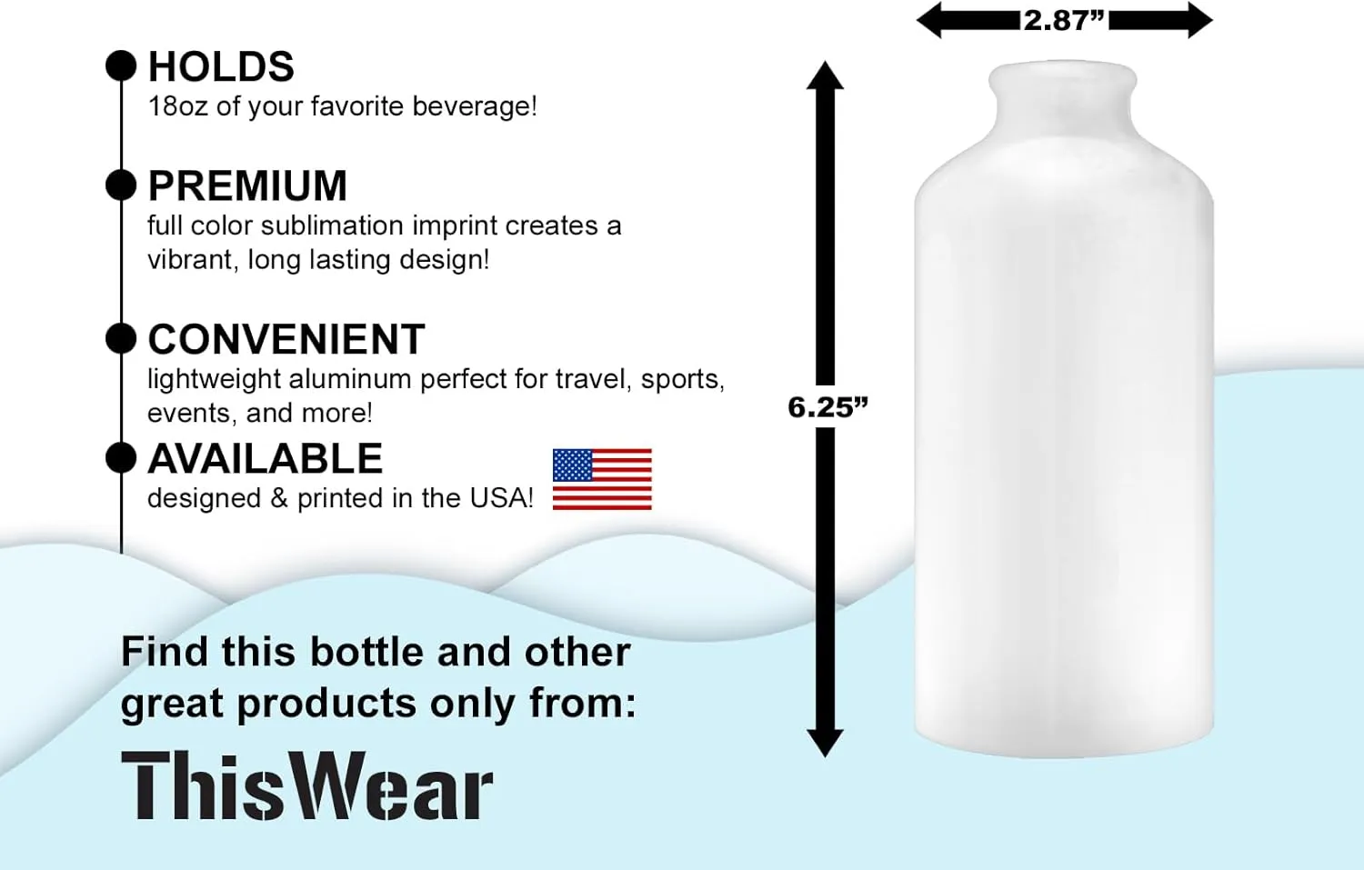 ThisWear 21st Birthday Gifts For Women Happy 21st Birthday Legend 18oz Aluminum Water Bottle with Carabiner Clip & Sport Top