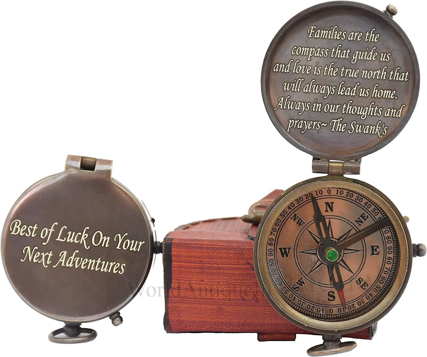 Thoreau's Go Confidently Quote Engraved Compass with Leather case, Camping Compass, Boating Compass, Gift Compass, Graduation Day Gifts