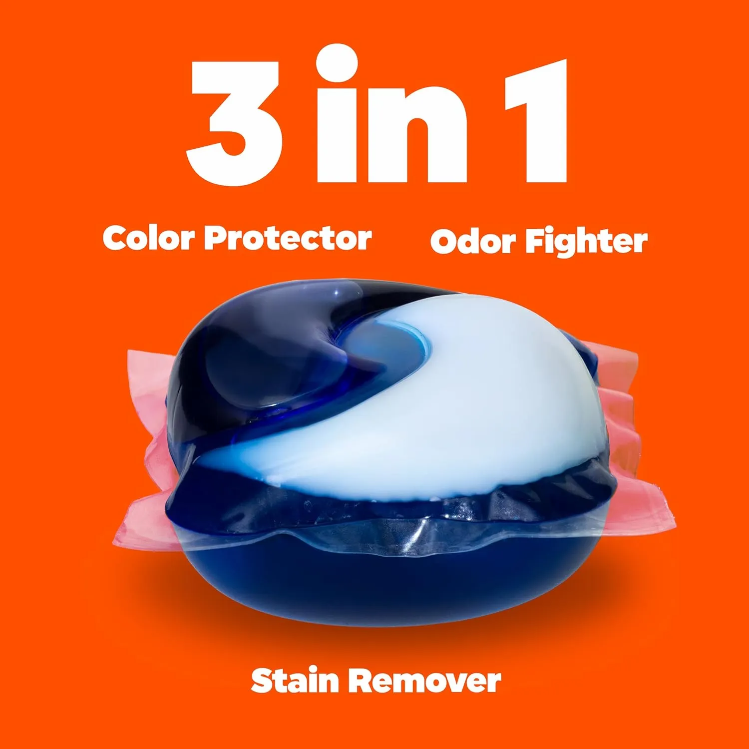 Tide PODS laundry detergent pacs, 3-in-1 Stain Remover, Odor Fighter, Color Protector, 76 Count, HE compatible, Spring Meadow Scent