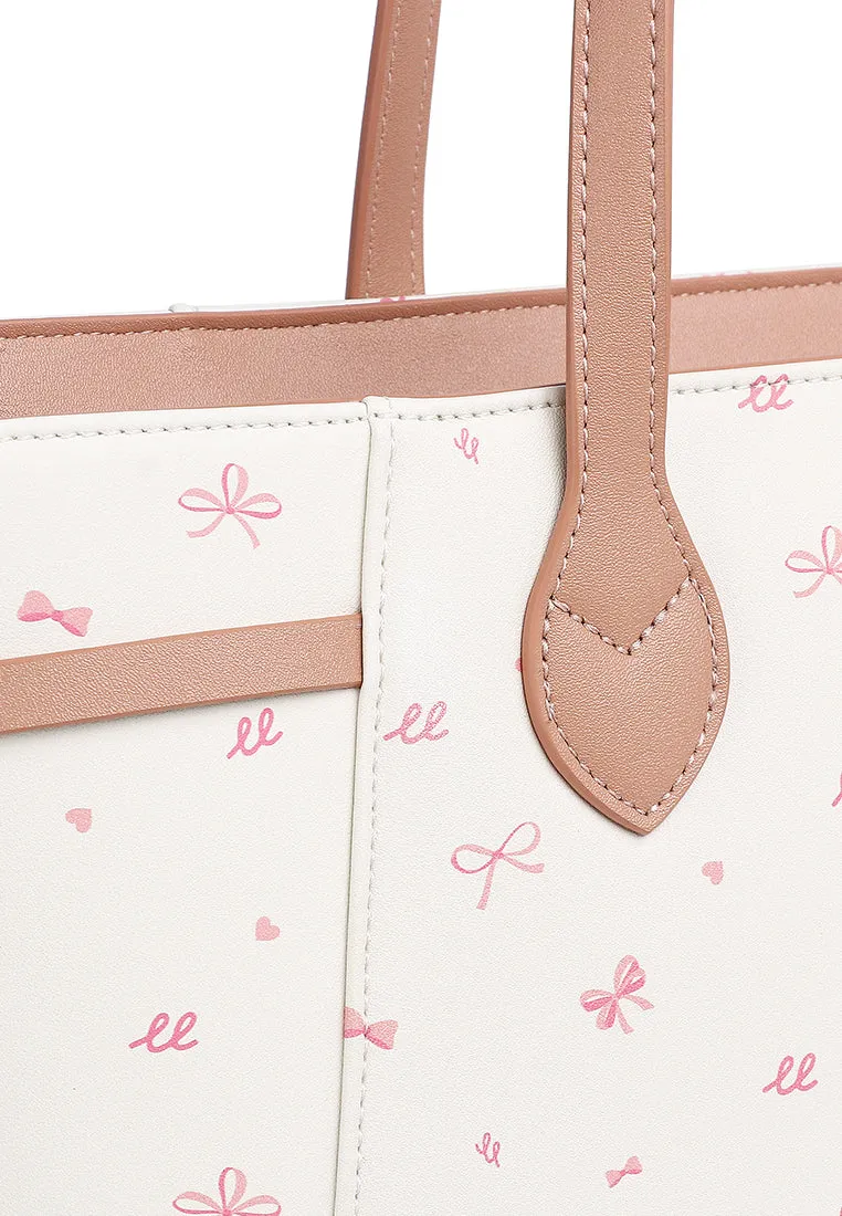 Tie A Ribbon Tote Bag (Pink)
