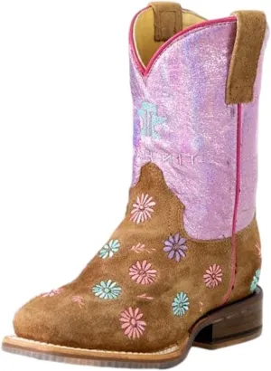Tin Haul Kid`s Daisy Blossom Floral Pony Sole Cowgirl Boot