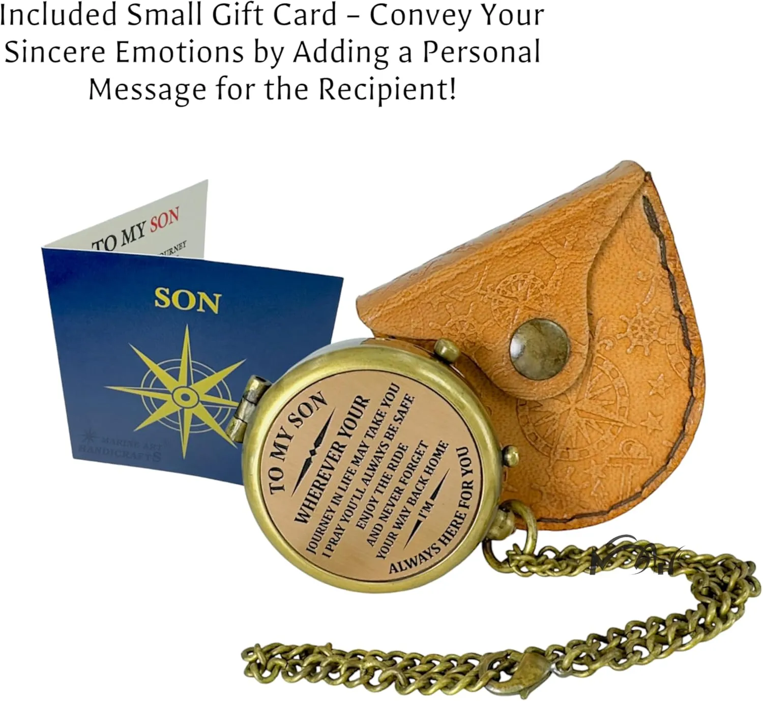 to My Son – Never Forget That I Love You, Brass Compass, Gift for Son from Mom and Dad, Graduation, Baptism, Confirmation, Communion, Sentimental Keepsake, Birthday Gift, Back to School, Faith Gift