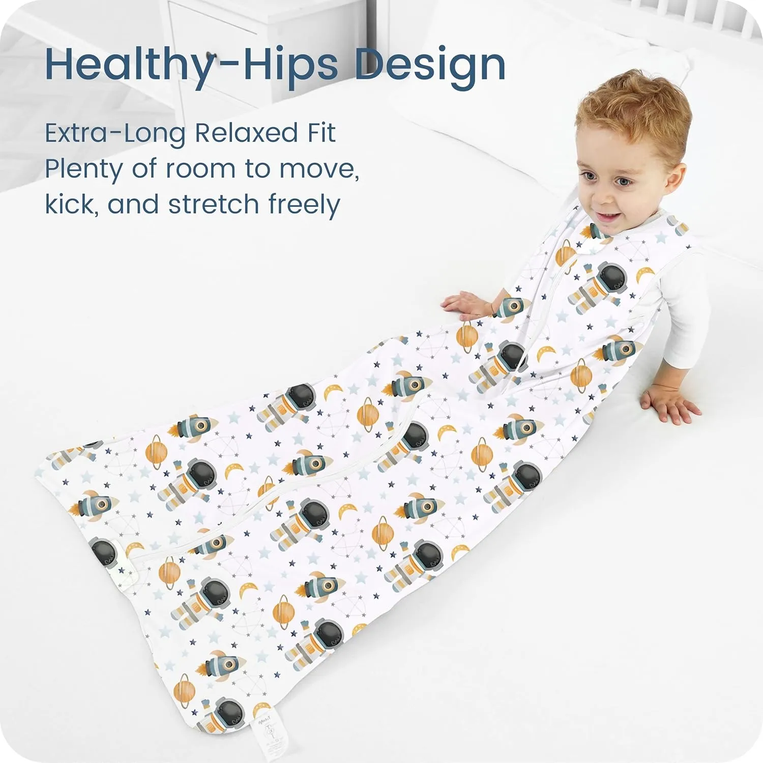 Toddler Sleep Sacks 2T-3T-4T, 0.5 TOG Light Summer Wearable Blankets, Extra Long XL Sleeping Bags, 2 Pack