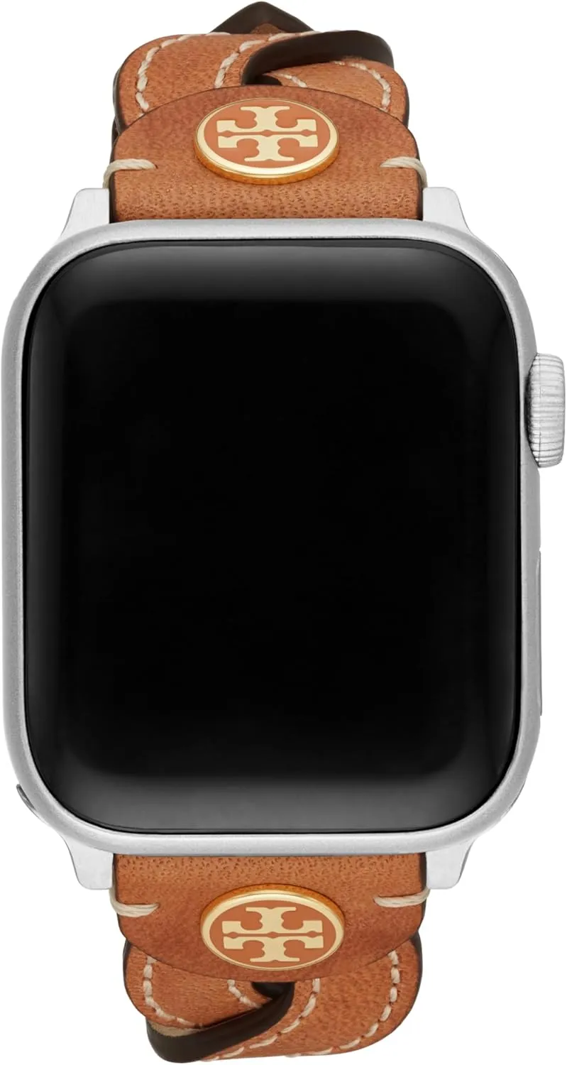 Tory Burch Women's Eleanor Designer Interchangeable Band for Apple Watch® Compatible with Series 1-9 or SE Apple Watch®