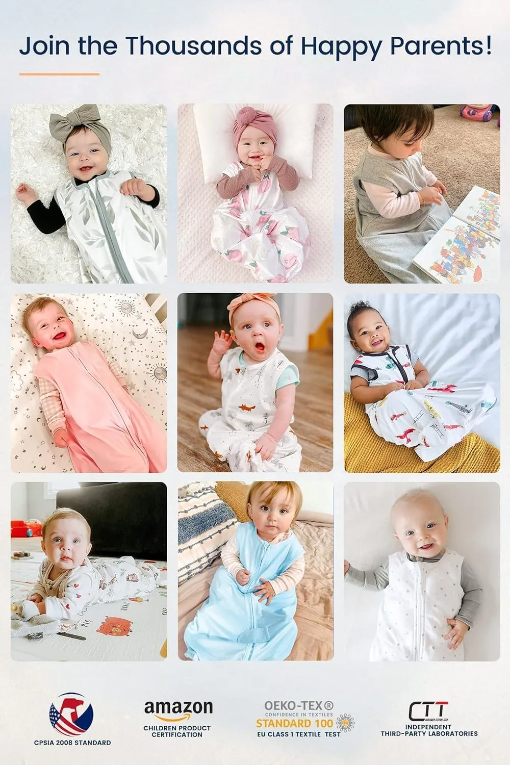 TotAha Floral Sleep Sack 0-6-12-24 Months, 0.5 TOG Light Sleeping Sacks, Buttery Soft Infant Sleep Bag with 2-way Safe Zipper