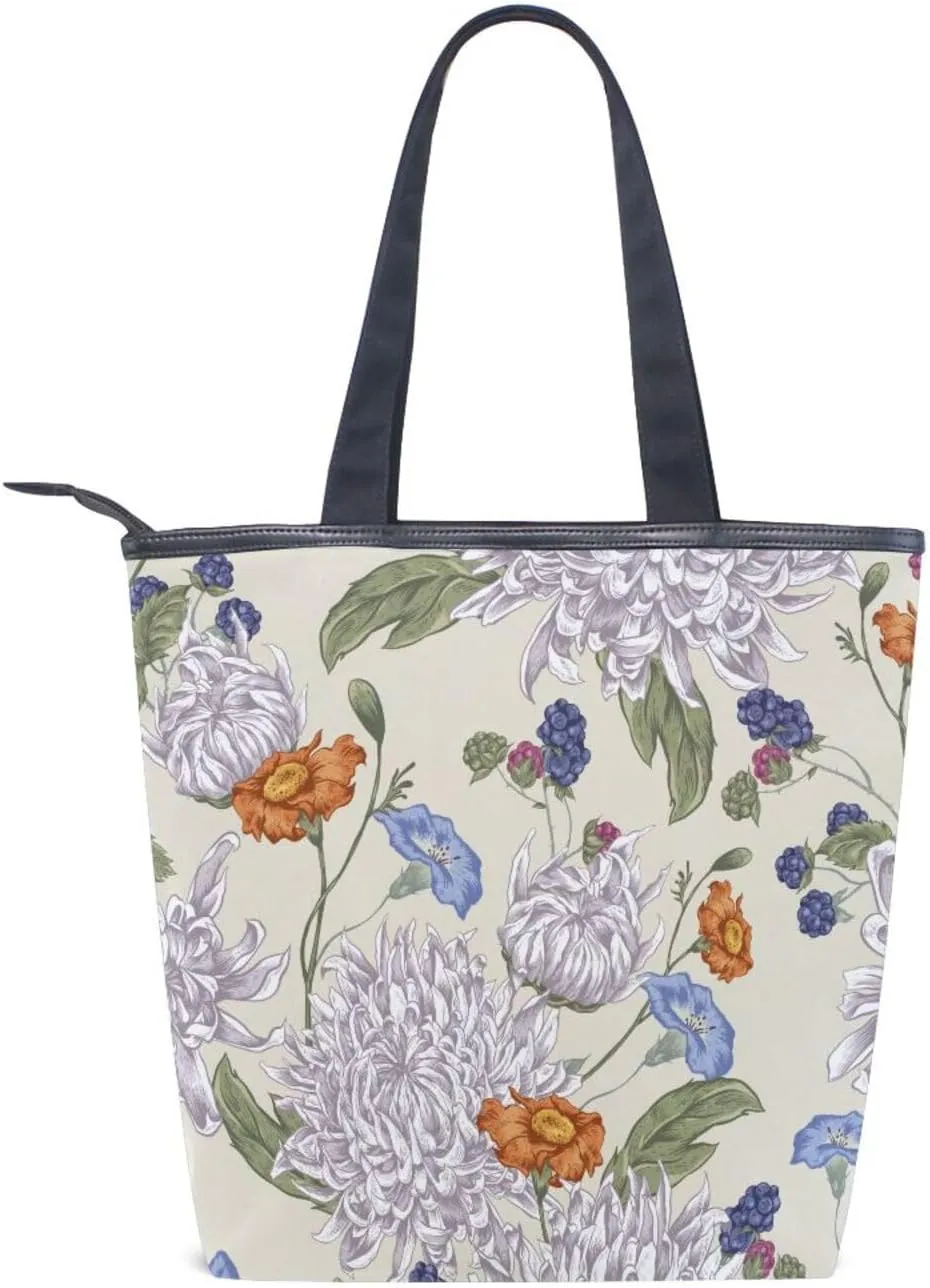 Tote Bag Women Work Canvas Bags Shoulder Bag Purse for Women Travel Bags Handbags Everyday Bag Pattren 1