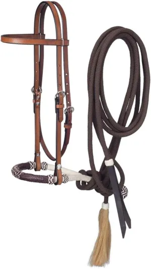 Tough 1 Royal King Browband Headstall Bosal/Cotton Cord Mecate Set