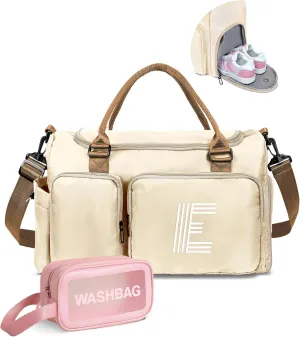 Travel Bag, Birthday Gifts, Initial Travel Duffel Bag, Personalized Weekender Bag, Monogram Overnight Bag Gift for women,Birthday Gifts Personalized Gifts Bridesmaid Gifts