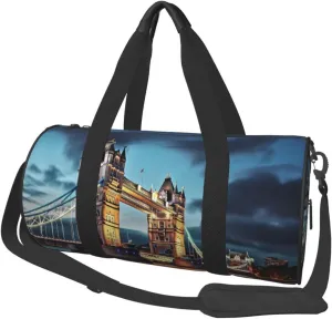 Travel Bag For Women,Tower Bridge In London Print Personal Item Duffle Bags,Weekend Travel Duffel Tote Bag,Travel Sport Gym Bag For Men,Airplane Travel Essentials For Flying