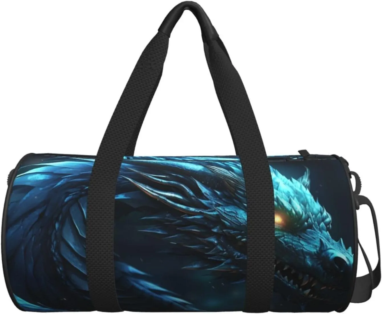 Travel Duffel Bag Cyan Dragon Weekender Overnight Bag For Men Women Large Capacity Sports Gym Bag Canvas Carry On Tote Bags For Travel Yoga