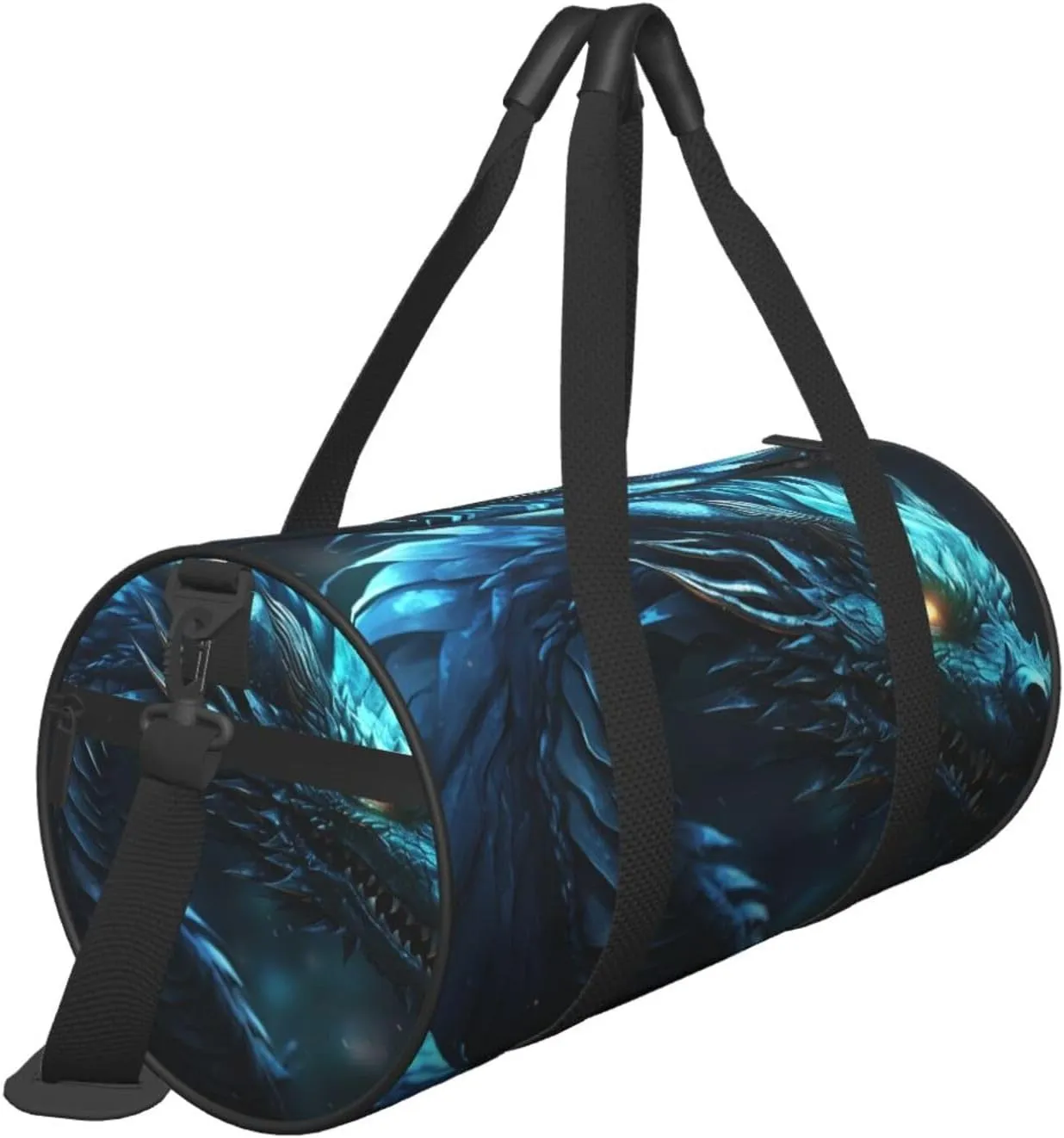 Travel Duffel Bag Cyan Dragon Weekender Overnight Bag For Men Women Large Capacity Sports Gym Bag Canvas Carry On Tote Bags For Travel Yoga