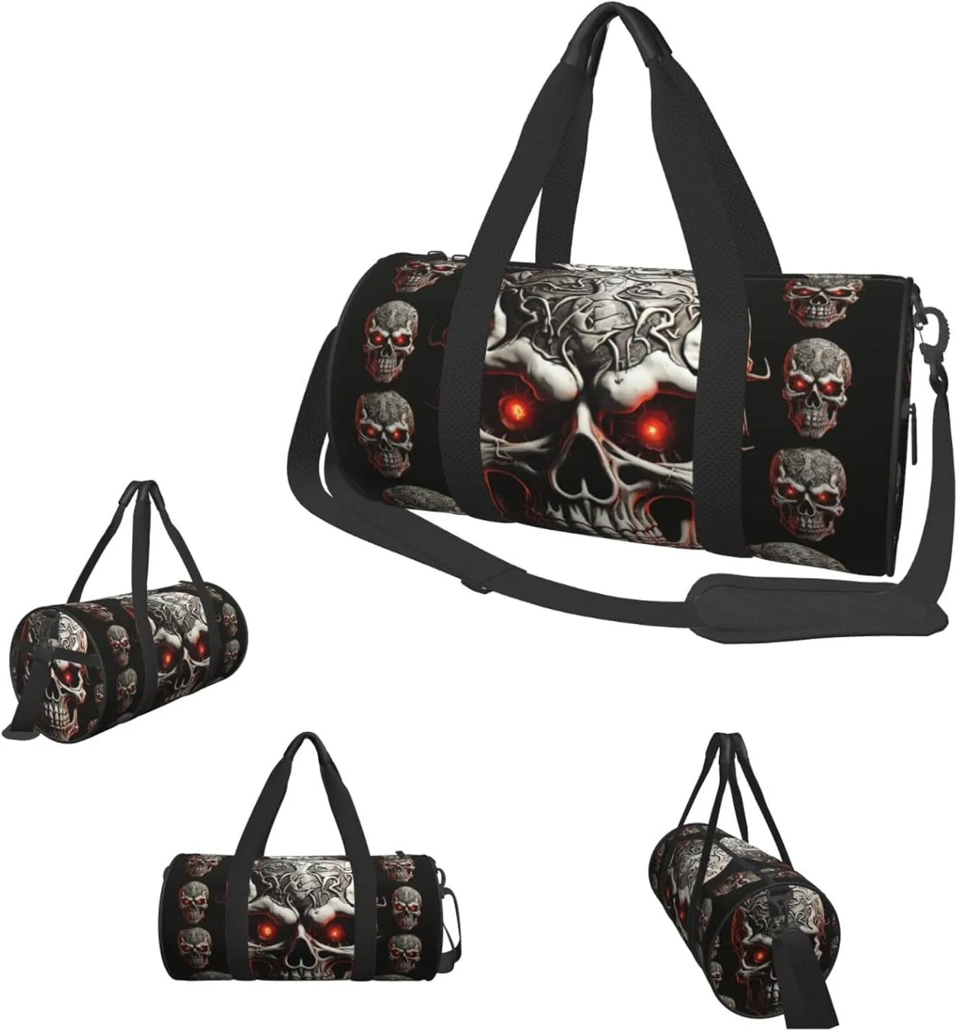 Travel Duffel Bag Evil Skull Weekender Overnight Bag For Men Women Large Capacity Sports Gym Bag Canvas Carry On Tote Bags For Travel Yoga