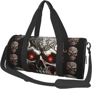 Travel Duffel Bag Evil Skull Weekender Overnight Bag For Men Women Large Capacity Sports Gym Bag Canvas Carry On Tote Bags For Travel Yoga