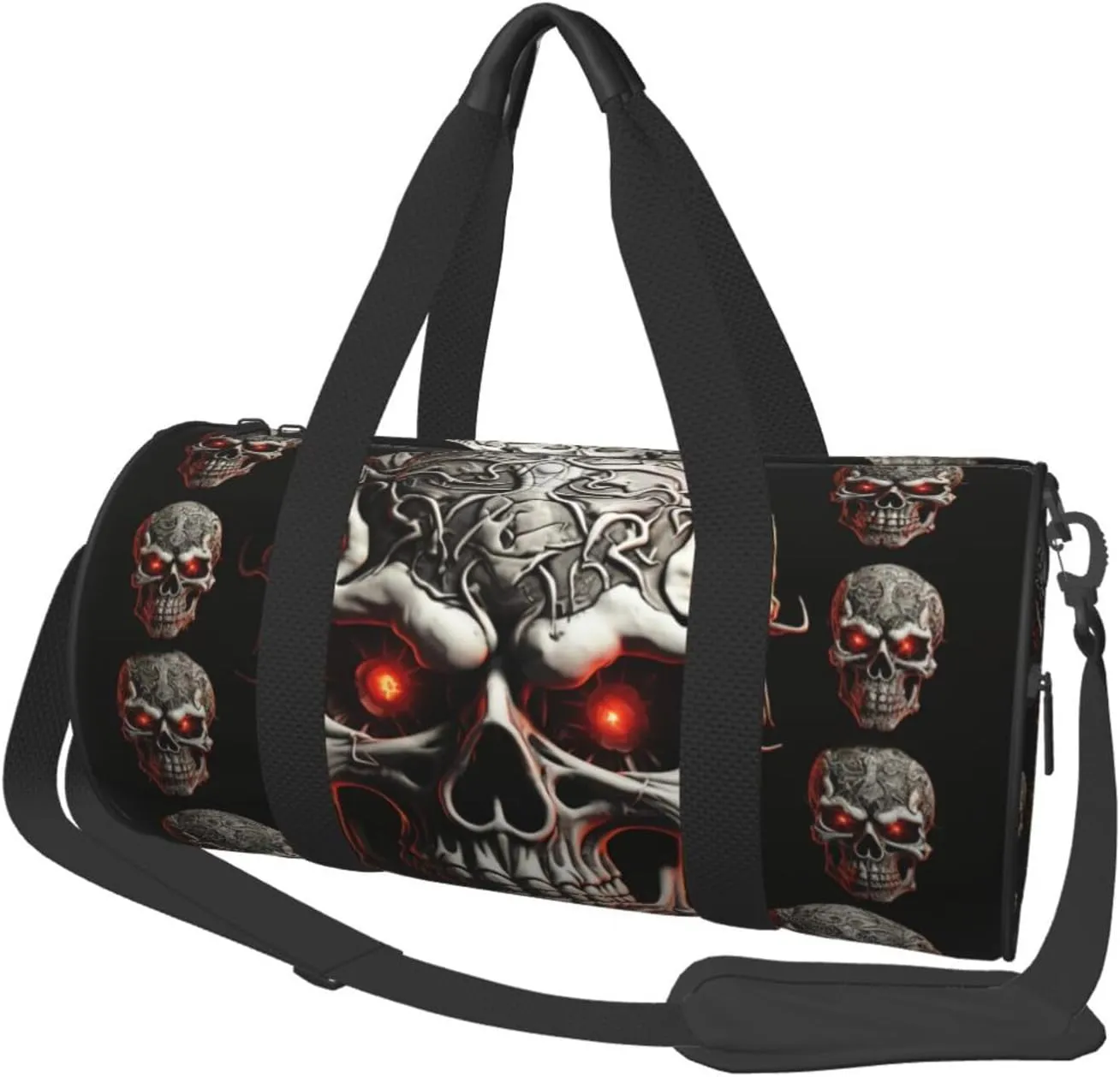 Travel Duffel Bag Evil Skull Weekender Overnight Bag For Men Women Large Capacity Sports Gym Bag Canvas Carry On Tote Bags For Travel Yoga