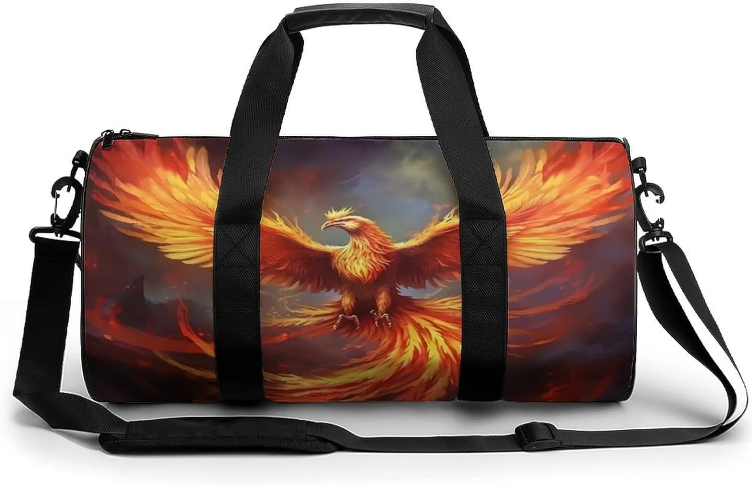 Travel Duffel Bag Weekender Bags for Men Women Large Capacity Overnight Bags Fantasy Phoenix Travel Sports Gym Bag Canvas Carry On Tote Bags for Travel Yoga