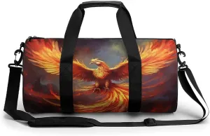 Travel Duffel Bag Weekender Bags for Men Women Large Capacity Overnight Bags Fantasy Phoenix Travel Sports Gym Bag Canvas Carry On Tote Bags for Travel Yoga