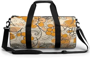 Travel Duffel Bag Weekender Bags for Men Women Large Capacity Overnight Bags Yellow Sketch Style Travel Sports Gym Bag Canvas Carry On Tote Bags for Travel Yoga