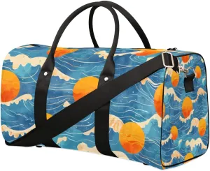 Travel Duffle Bag Seawater Sun Gym Bags for Men Women Travel Duffel Bags with Adjustable Shoulder Strap Carry On Weekender Bag