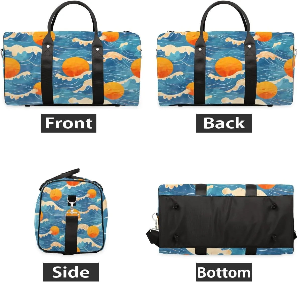 Travel Duffle Bag Seawater Sun Gym Bags for Men Women Travel Duffel Bags with Adjustable Shoulder Strap Carry On Weekender Bag