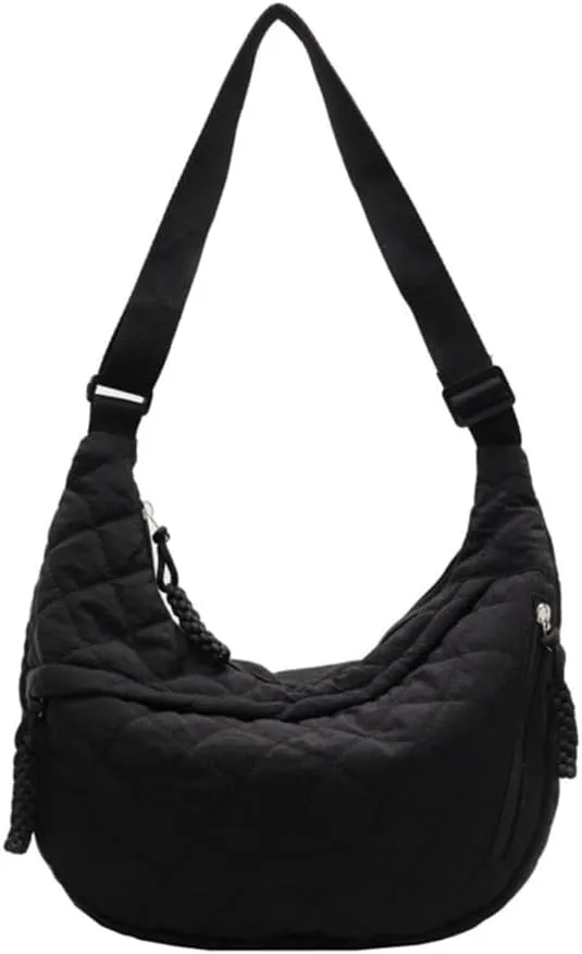 Trendy Handbag Lightweight Canvas Crossbody Purse Stylish Shoulder Bags with Adjustable Strap for Women and Students