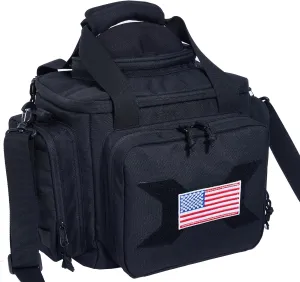 TRO&HOM Tactical Gun Range Bag for 4 Handguns, Pistol Shooting Range Bag with 15X Magazine Slots Pockets for Ammo and Essentials,Padded Shooting Range Duffle Bag for Hunting Shooting Range Sport