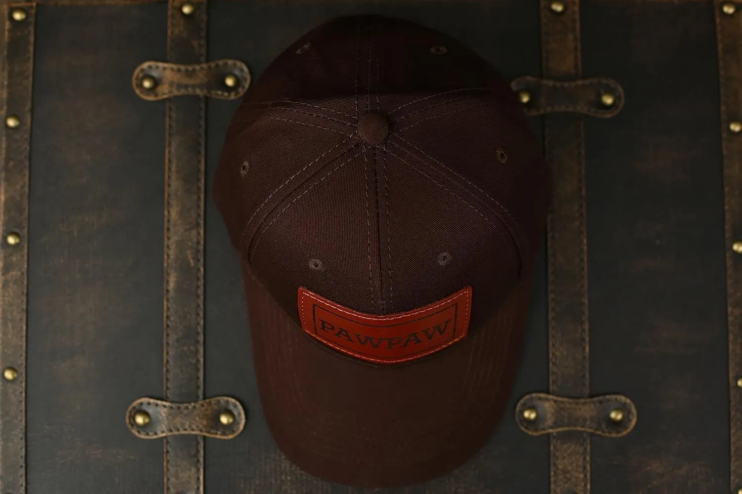 Trucker Hat for Dad, Baseball Hat Papa Cap Laser Engraved Leather Patch Trucker Hat