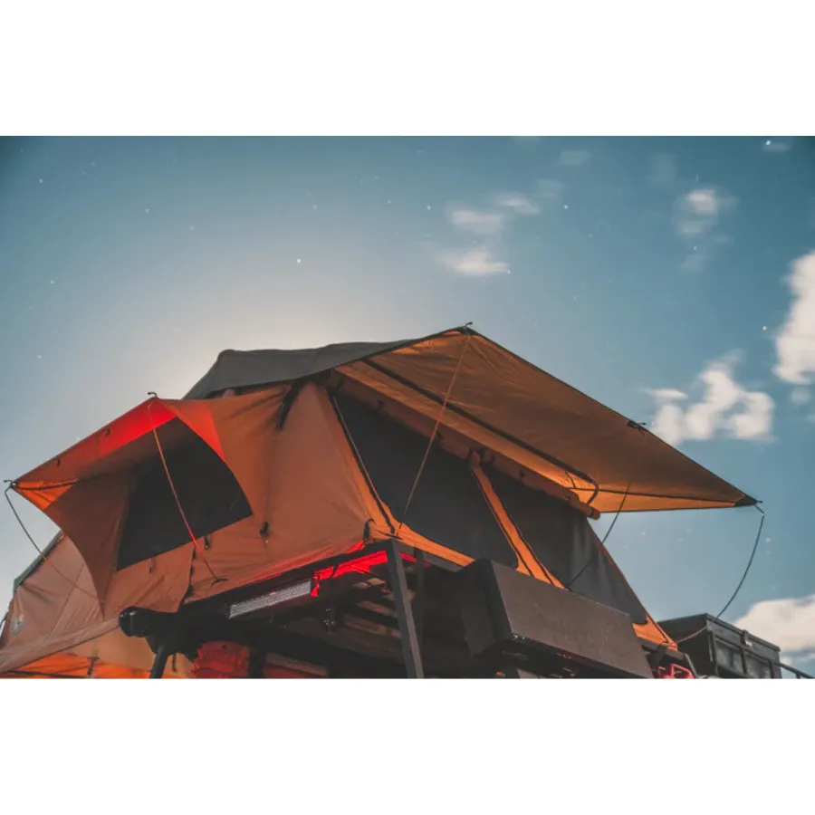 Tuff Stuff Overland Elite Rooftop Tent Includes Annex Room, 4-5 Person, Tan