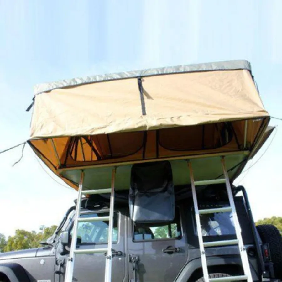 Tuff Stuff Overland Elite Rooftop Tent Includes Annex Room, 4-5 Person, Tan