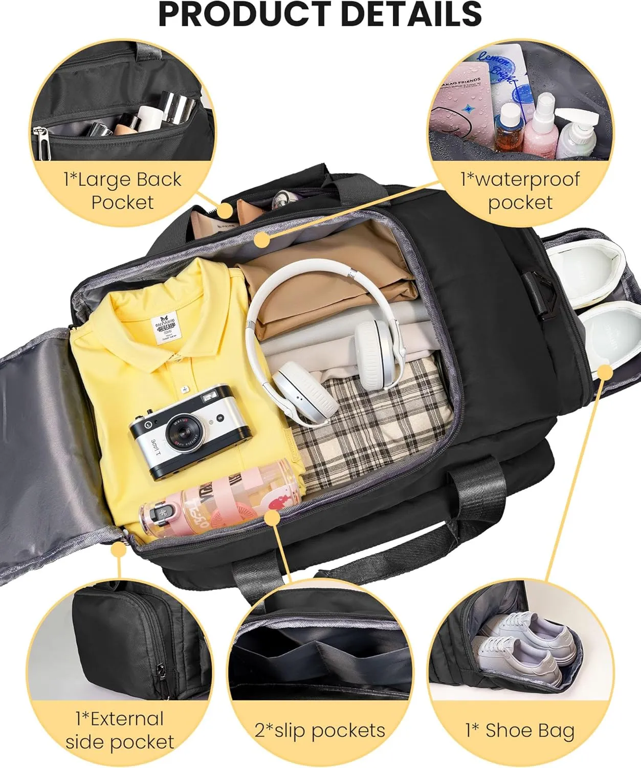 Tween Girls Trendy Stuff, Initial Gym Bags with Shoe Compartment, Personalized Girl Duffel Bag, Monogram Kid Overnight Bags, Teen Weekend Bag Kids Gift 7 8 9 10 11 12 Year Old (Letter E)