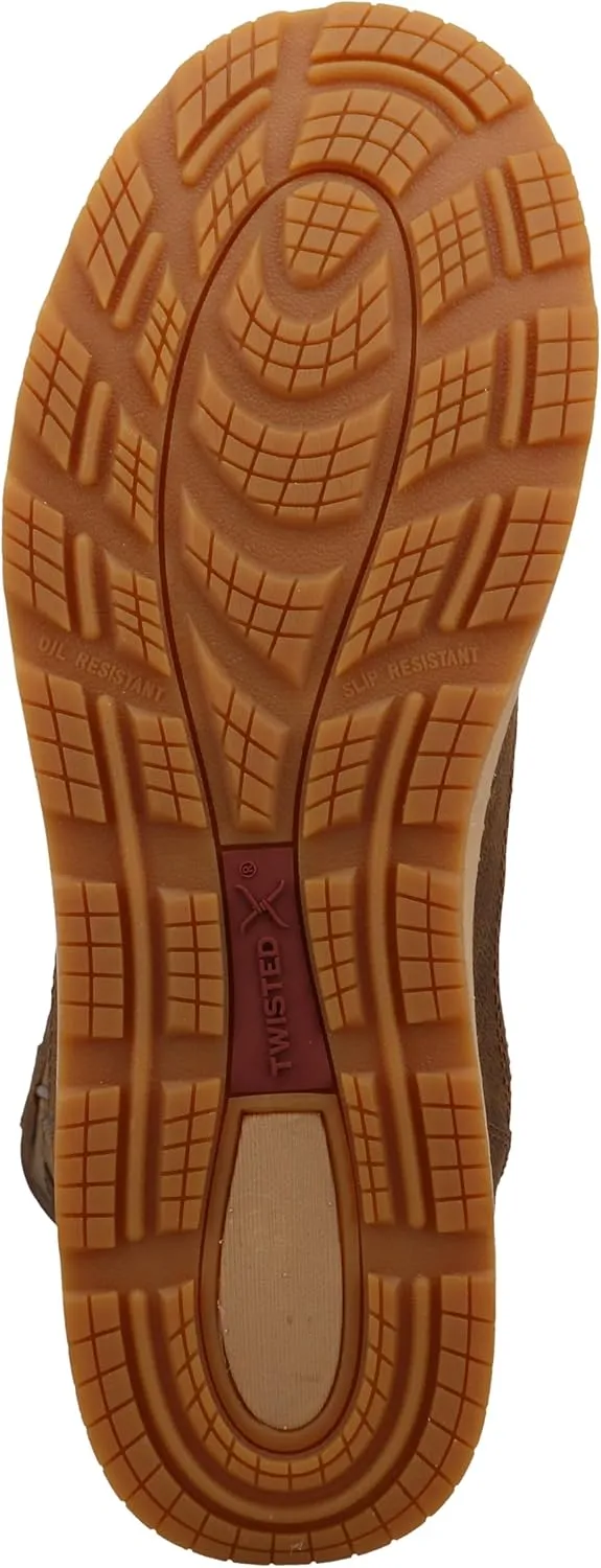 Twisted X Men's 11" Work Pull On Wedge Sole Boot, Moc Toe with CellStretch