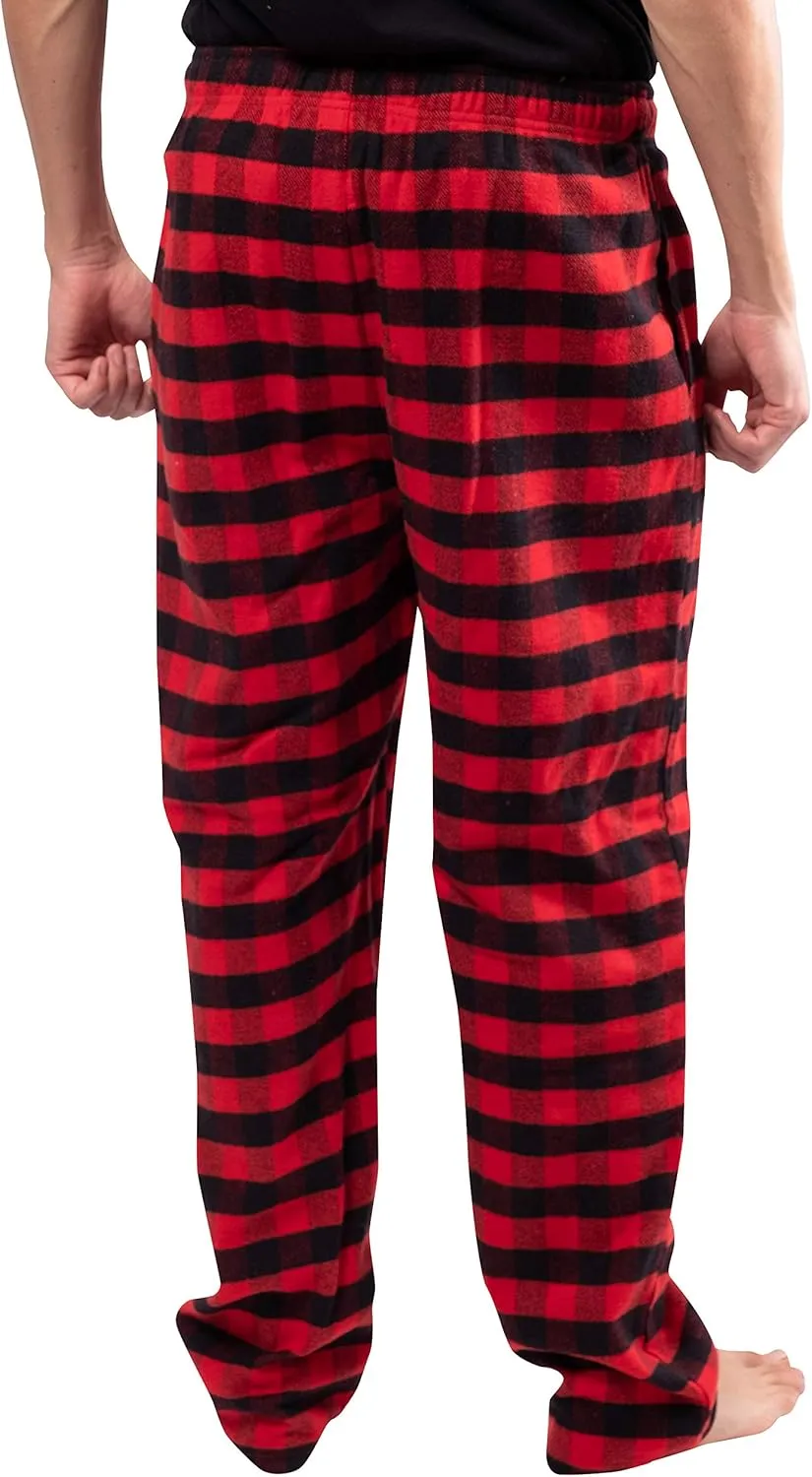Ultra Game Men's NBA Official Sleepwear Super Soft Flannel Pajama Loungewear Pants