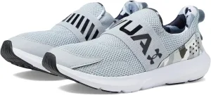 Under Armour Boy's Surge 3 Slip-On Print (Big Kid) Mod Gray/Black/Black 7 Big Kid M