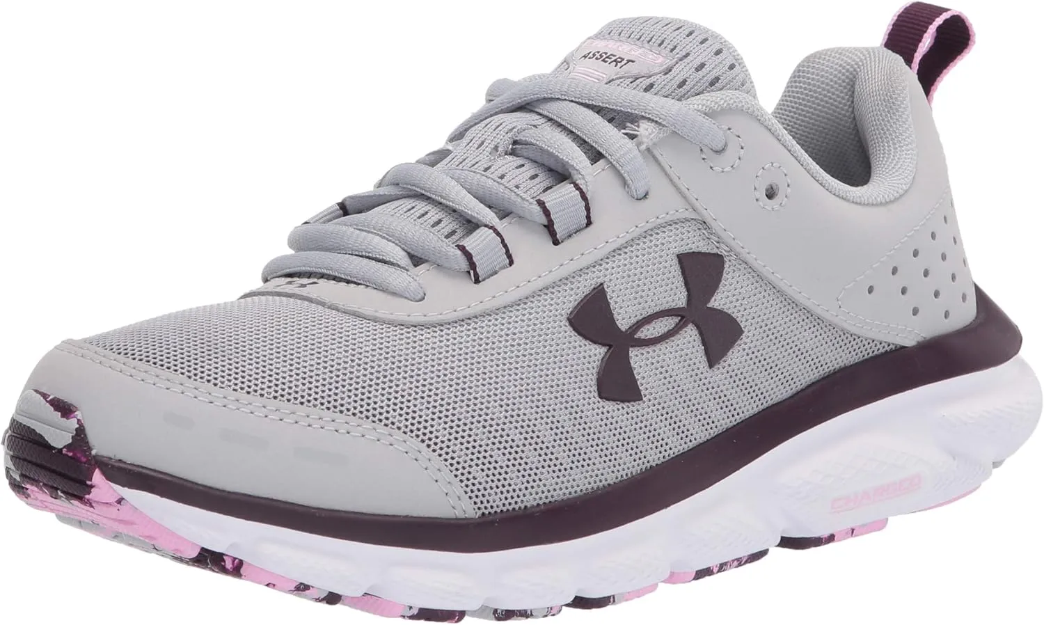 Under Armour Womens Charged Assert 8 Running Shoe, Mod Gray (101 White, 7.5 US