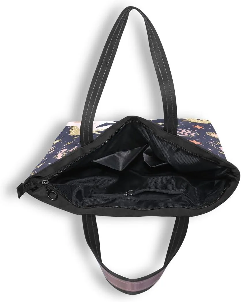 Unicorn Star Shoulder Bags Large Handle Ladies Handbag