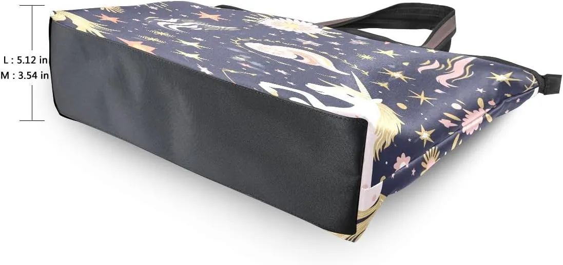 Unicorn Star Shoulder Bags Large Handle Ladies Handbag