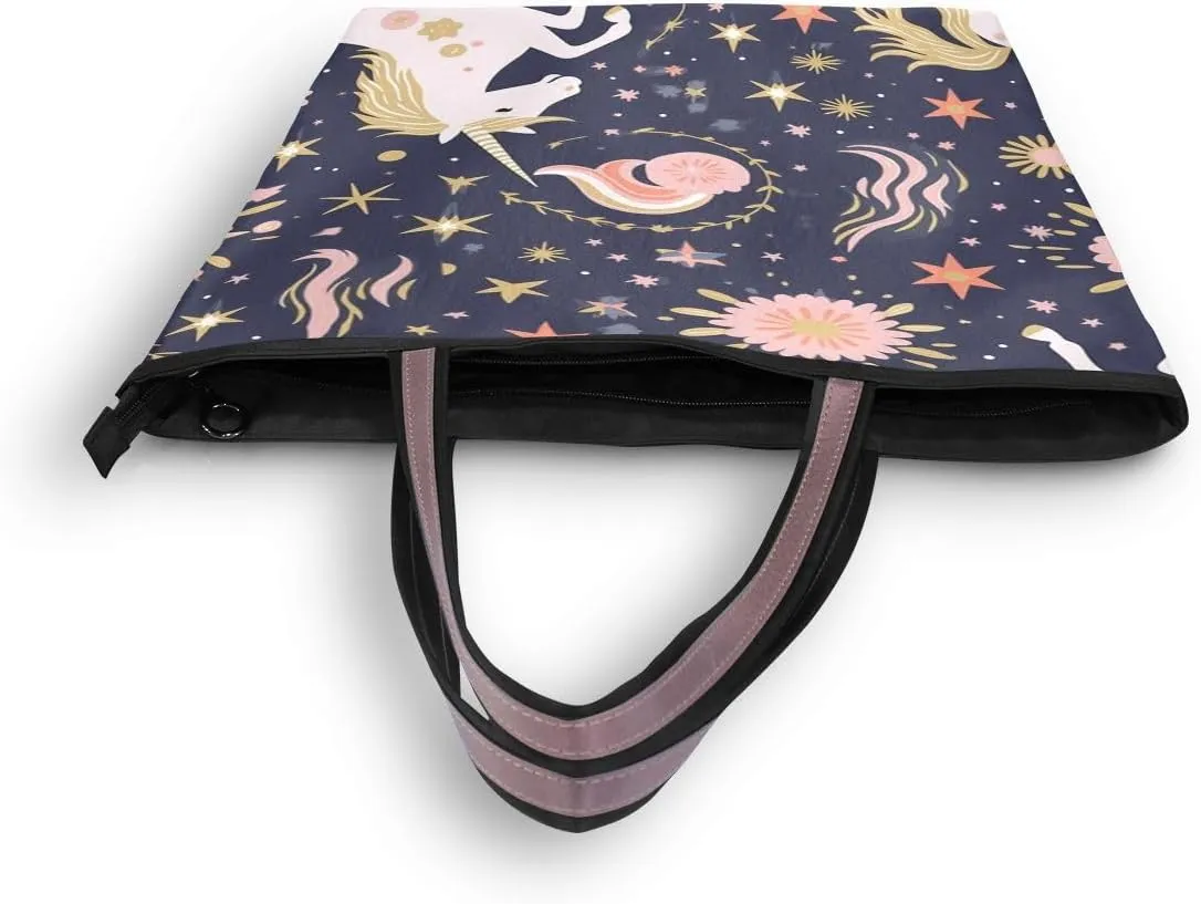 Unicorn Star Shoulder Bags Large Handle Ladies Handbag