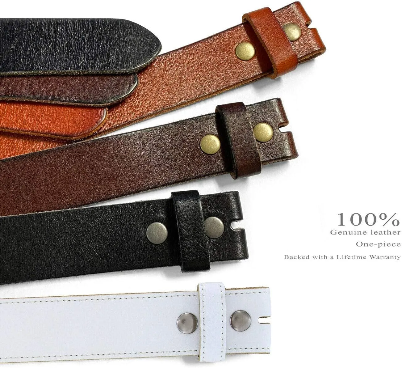 Unique Buckle Antique Engraved 100% Genuine one-piece Full Grain Leather Casual Jean Belt 1-1/2"(38mm) Wide