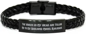 Unique Model Railroads Gifts, The Voices in My Head are Telling Me to, Cheap Braided Leather Bracelet for Friends from Friends, Model Trains, Train Set, Toy Trains, Electric Trains, HO Scale