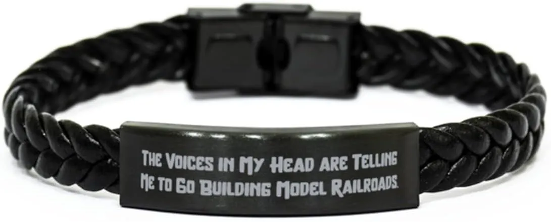 Unique Model Railroads Gifts, The Voices in My Head are Telling Me to, Cheap Braided Leather Bracelet for Friends from Friends, Model Trains, Train Set, Toy Trains, Electric Trains, HO Scale