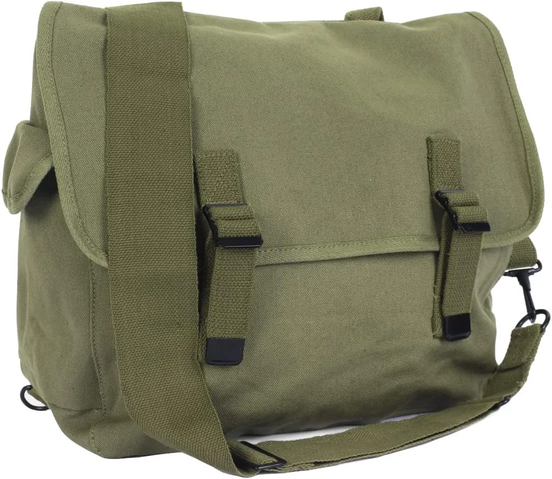 Unstamped US M1936 Musette Bag and Strap - Olive Drab