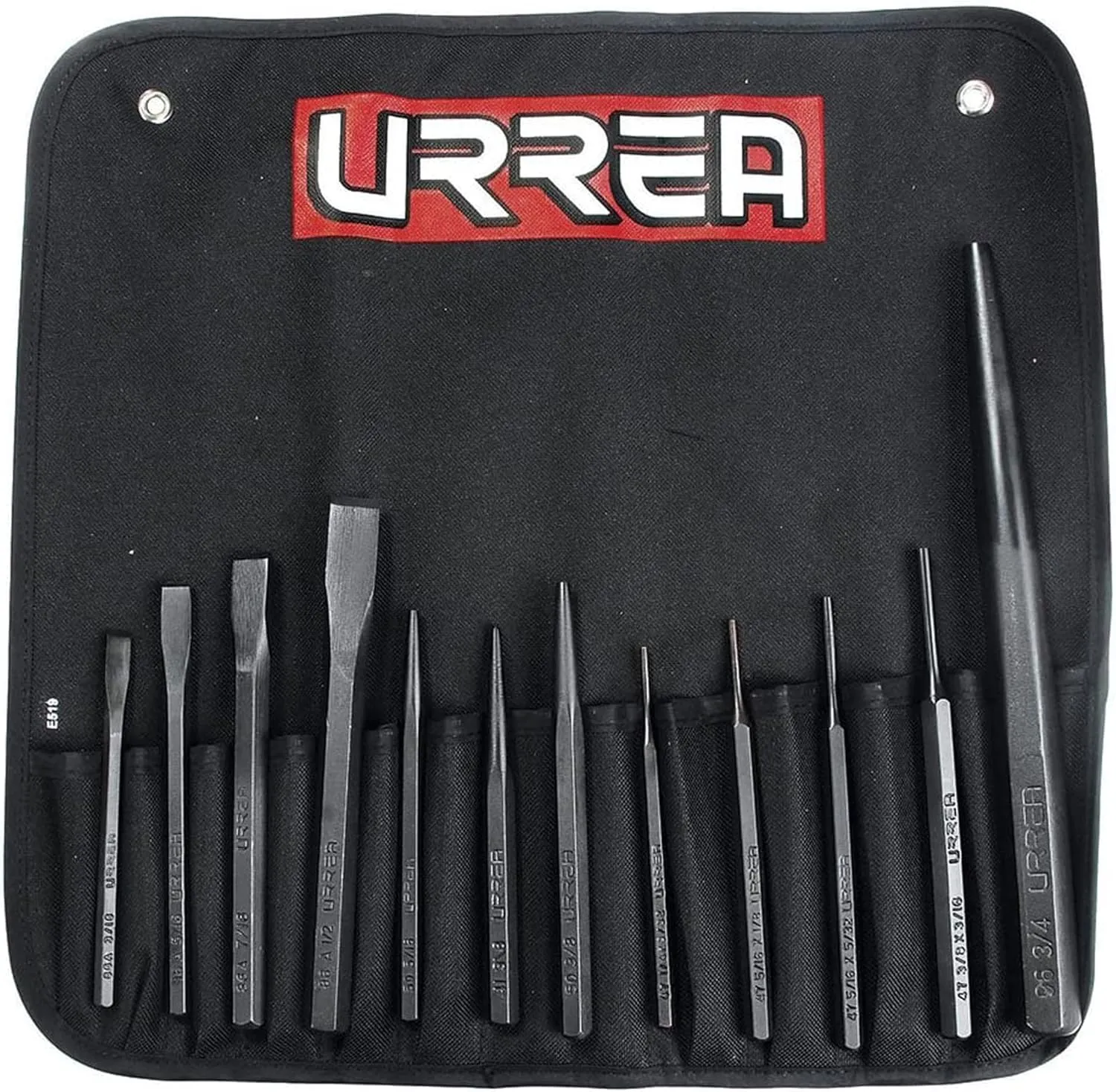 Urrea NO.5 Pouch and Chisel Set Vinyl Pouch, 12-Piece