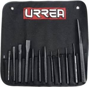 Urrea NO.5 Pouch and Chisel Set Vinyl Pouch, 12-Piece